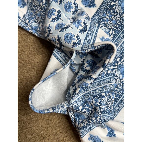 J.Jill Wearever size L dress white/blue sleeveless pockets office summer cruise - Picture 8 of 8